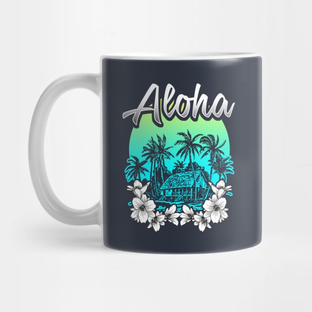 Aloha Hawaiian Tropical Vacation Lei Flowers Graphic by SomedayDesignsCo